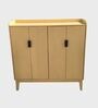 Isharya Wooden  Shoe Cabinet In Natural Bleach Finish