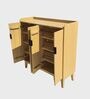 Isharya Wooden  Shoe Cabinet In Natural Bleach Finish