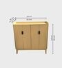 Isharya Wooden  Shoe Cabinet In Natural Bleach Finish