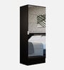 Isis 1 Door Wardrobe With Mirror In Black color