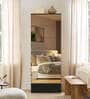 Isis 1 Door Wardrobe With Mirror In Black color