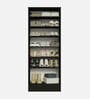 Isis 1 Door Wardrobe With Mirror In Black color