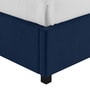 Isko Fabric Upholstered Single Bed in Royal Blue Colour with Hydraulic Storage