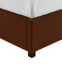 Isko Fabric Upholstered Single Bed in Coffee Brown Colour with Box Storage