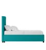 Isko Fabric Upholstered Single Bed in Sea Green Colour with Box Storage