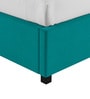 Isko Fabric Upholstered Single Bed in Sea Green Colour with Box Storage