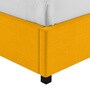 Isko Fabric Upholstered Single Bed in Bold Yellow Colour with Box Storage