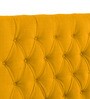 Isko Fabric Upholstered Single Bed in Bold Yellow Colour with Box Storage