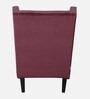 Isla Velvet Wing Chair In Velvet Wine Colour