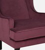 Isla Velvet Wing Chair In Velvet Wine Colour