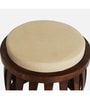 Ismo Teak Wood Stool In Beige Color