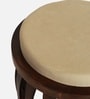Ismo Teak Wood Stool In Beige Color