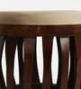 Ismo Teak Wood Stool In Beige Color