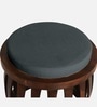 Ismo Teak Wood Stool In Grey Color