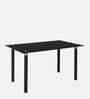 Issac Metal 6 Seater Dining Set in Black Finish