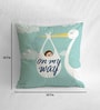 Canvas Cushion with Bird & Baby Print