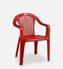 Italino Plastic Chair in Red Colour , (Set Of 2)