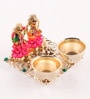 Multicolour Metal Lakshmi Ganesh Haldi Kumkum Holder