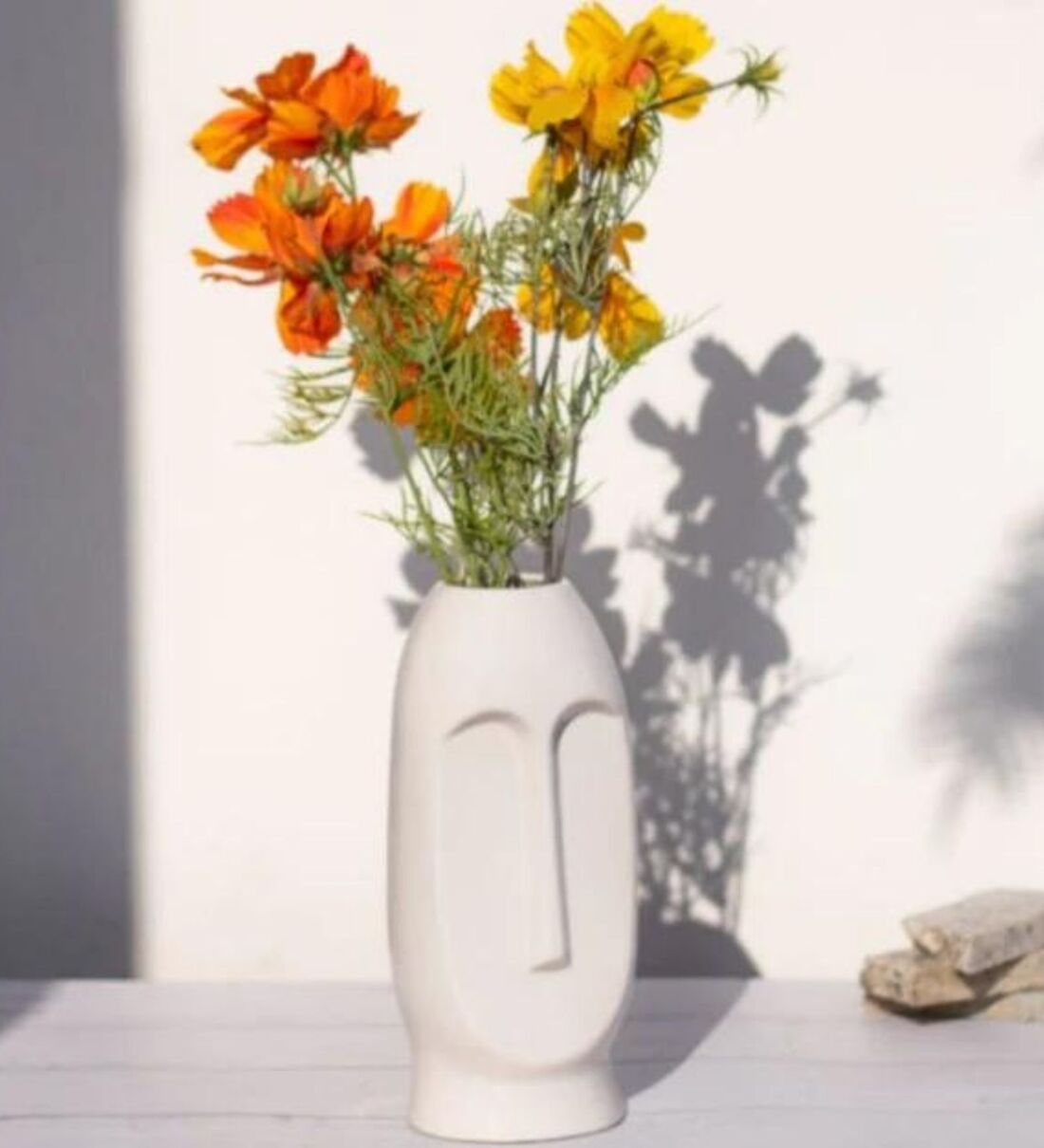 Buy Ivory Ceramic Modern Table Vases By La Dimora Selections at 48 OFF