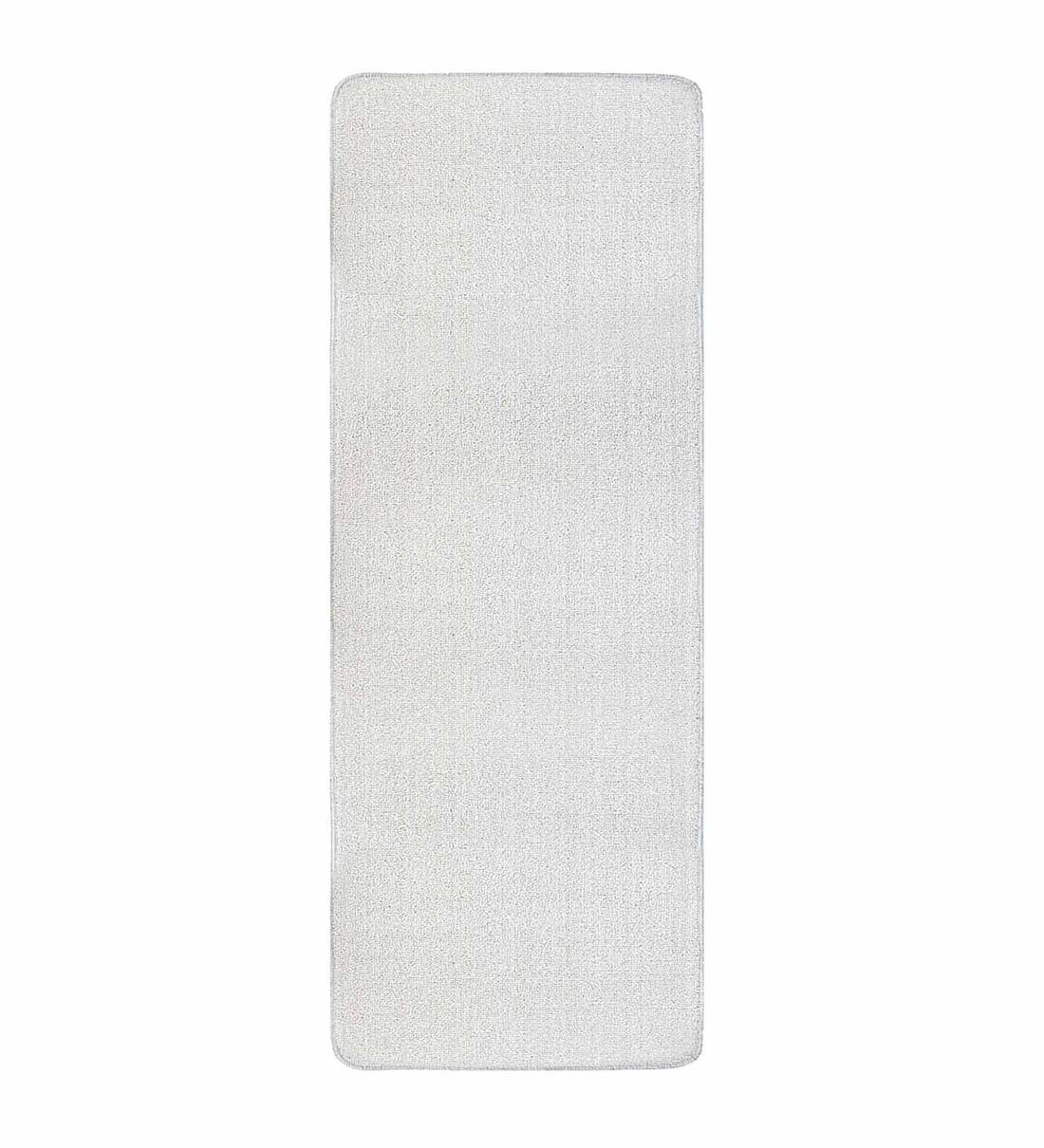 Buy Ivory Polypropylene Solid 79x24 Inches Floor Runner by Saral Home