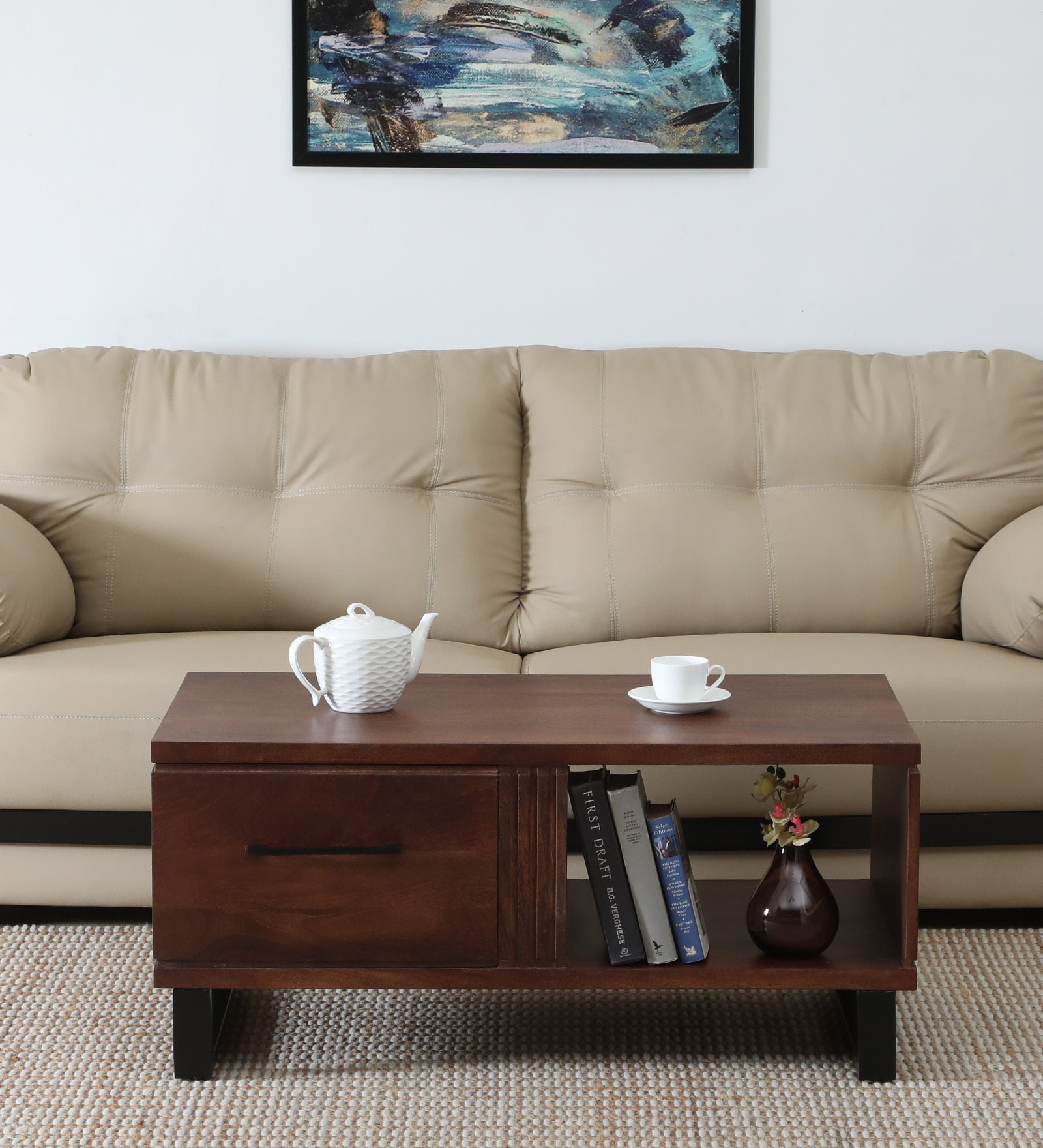 Ivanec Mango Wood Coffee Table In Tubbaq Finish