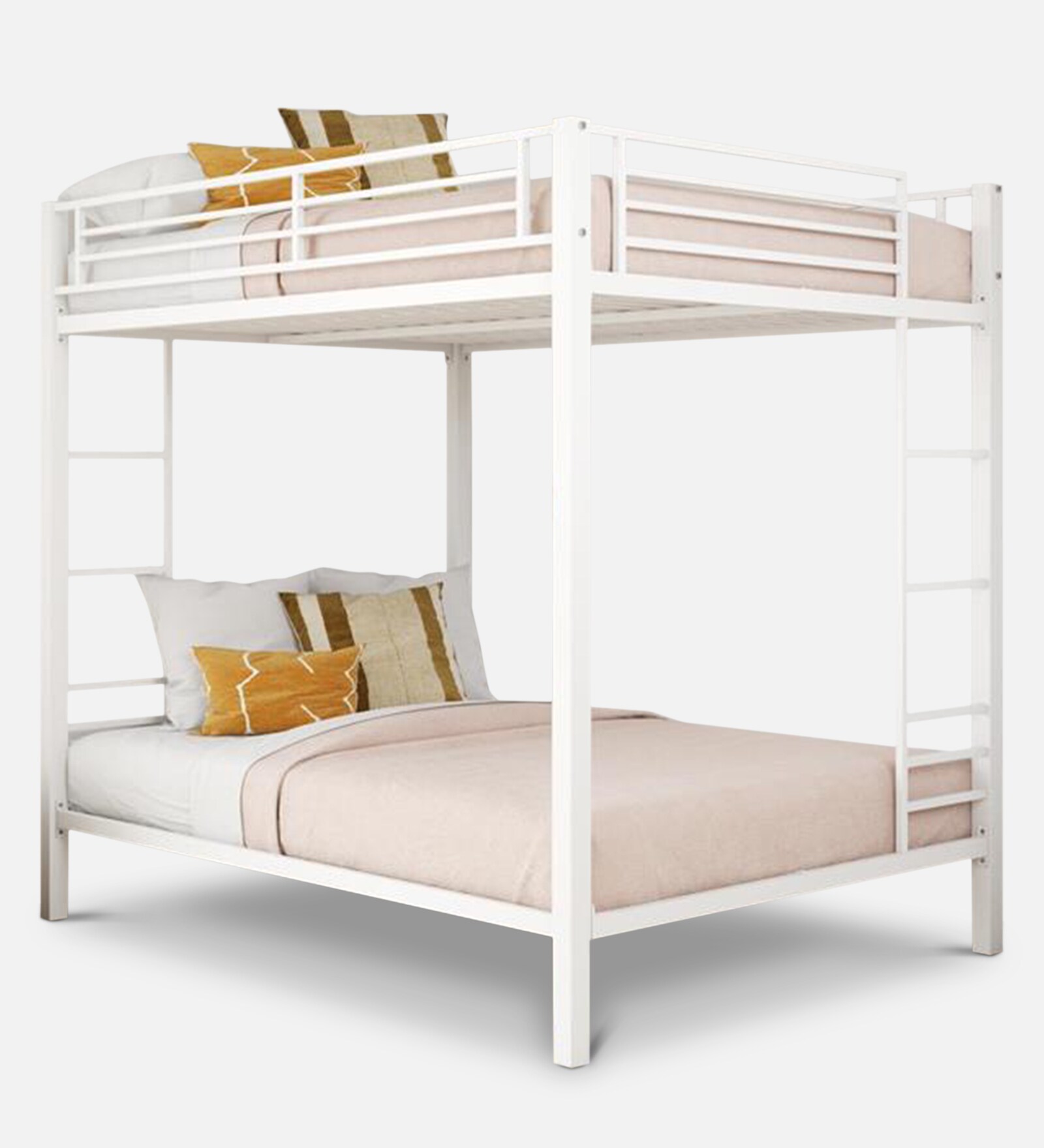 Iven Metal Bunk Bed in Ivory Colour
