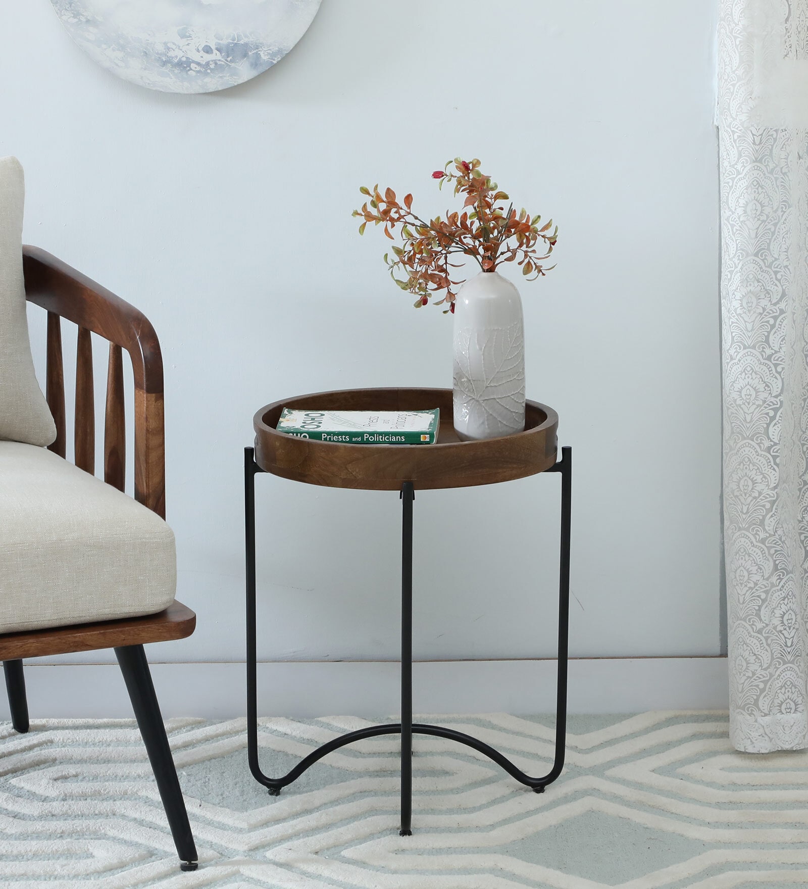 Ivor Metal End Table In Black Finish Ivor Metal End Table In Black Finish