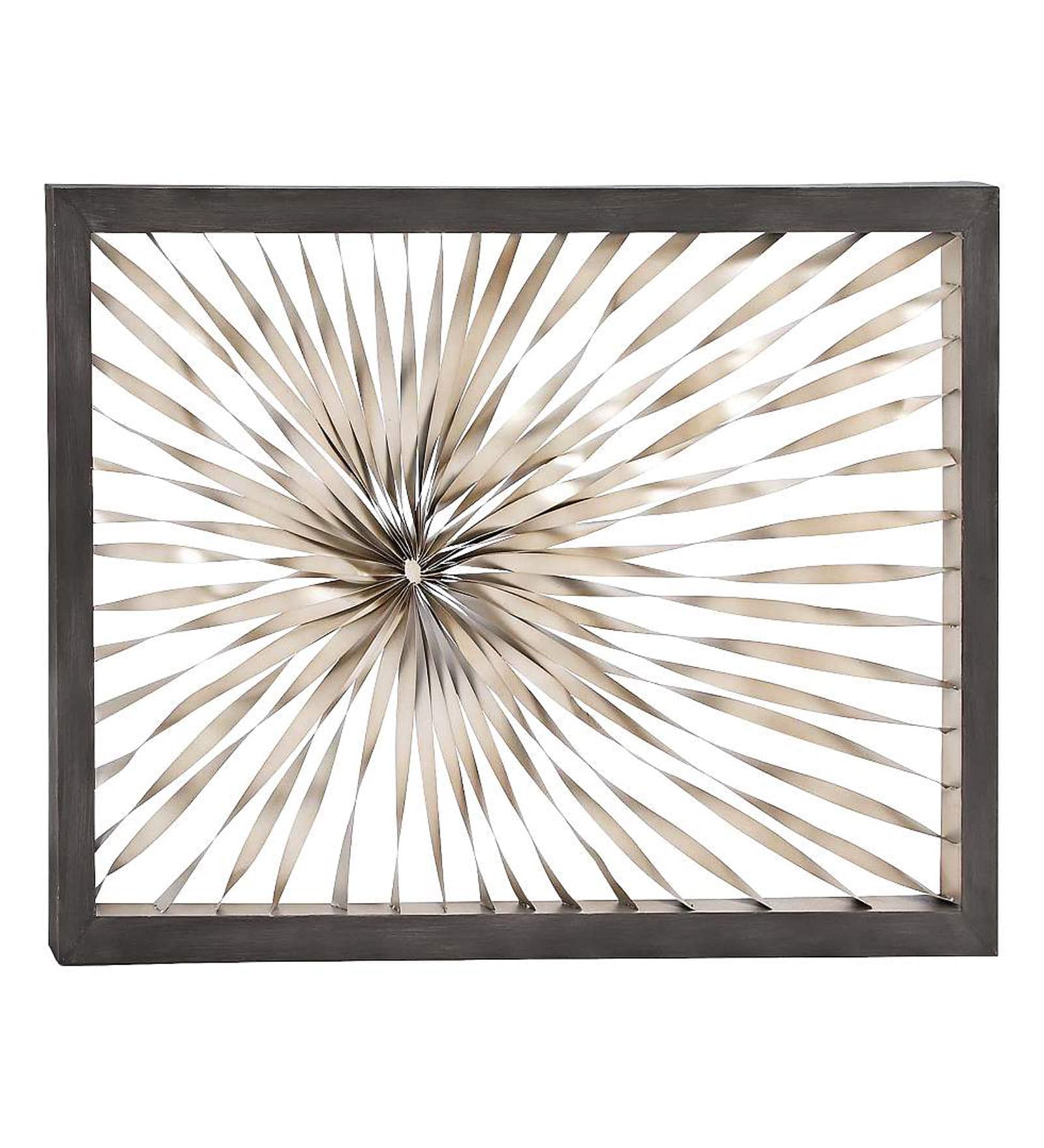 Ivory & Black Metal Hudge Size Metal Wall Hanging