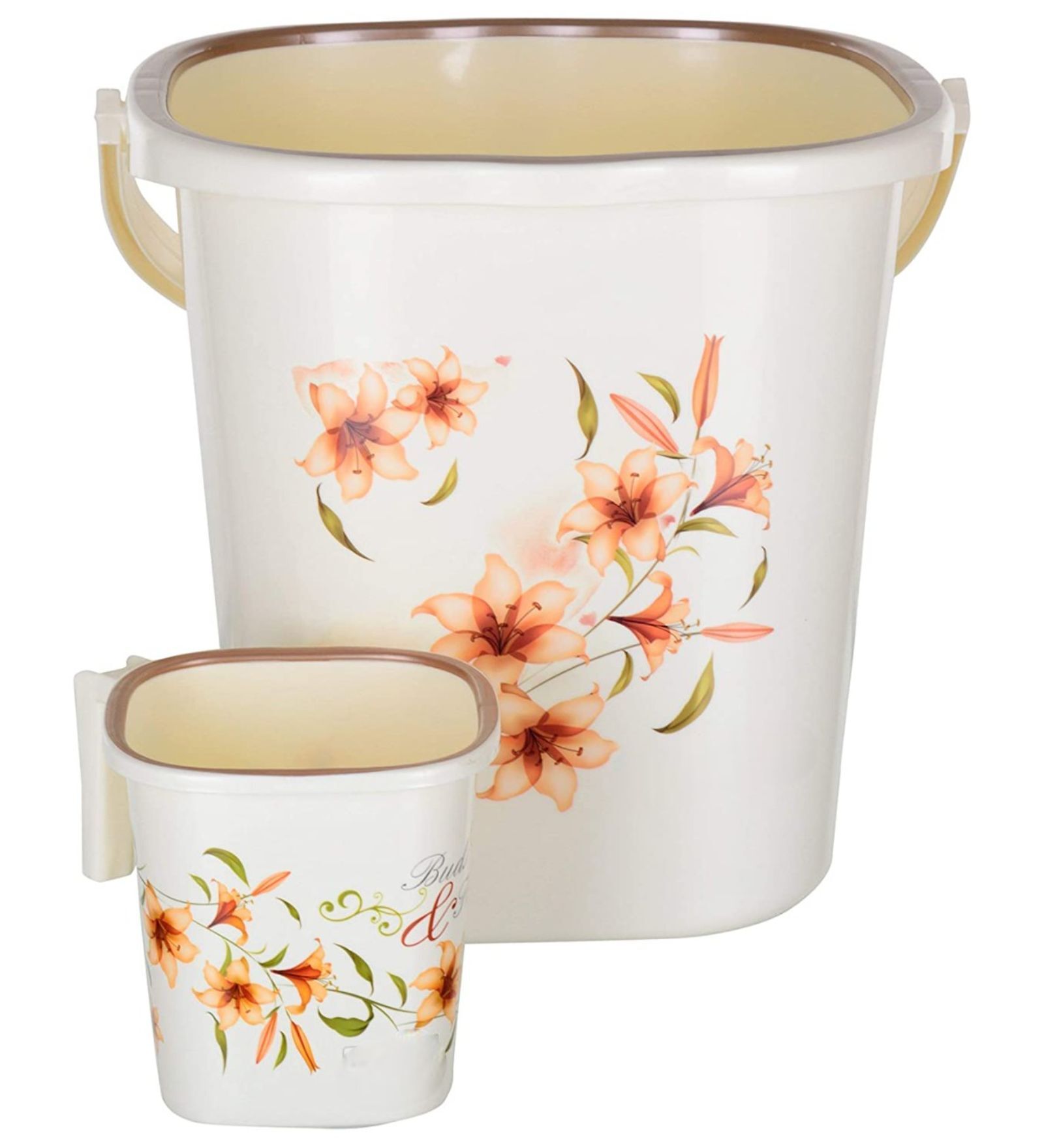 Ivory 18 Ltr Polypropylene Bucket Set (Set of 2)