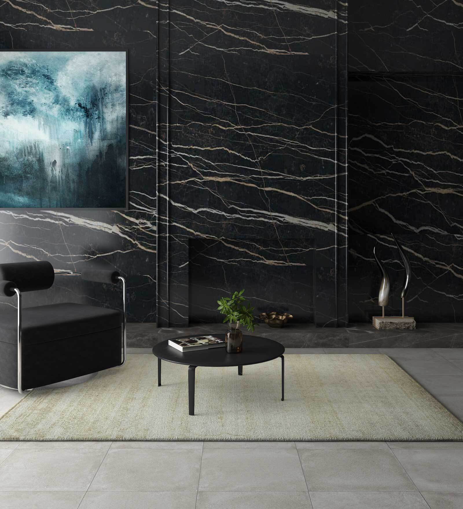 Ivory Distressed Wool 8 ft x 10 ft Hand Knotted Carpet