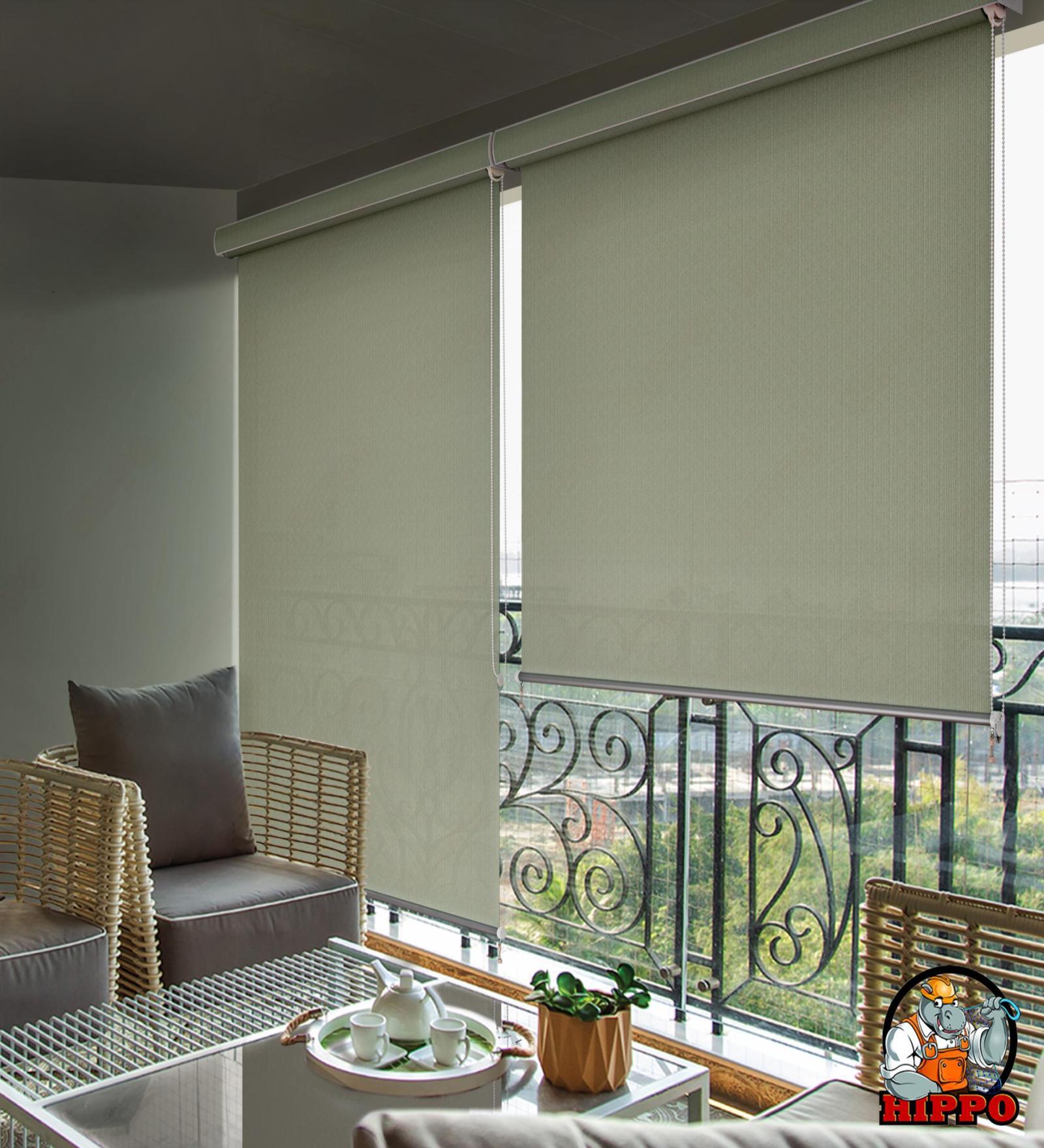 Ivory Polyethylene Solid 108 X 36 inches Semisheer Roller Blind