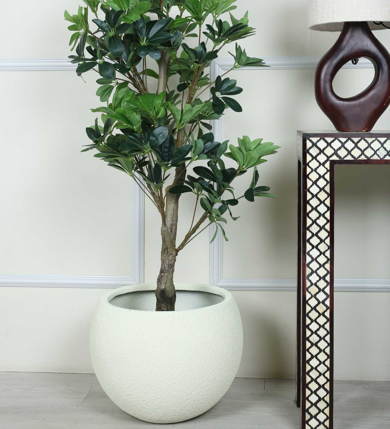 Ivory Sphere Medium Round Resin Planter Ivory Sphere Medium Round Resin Planter