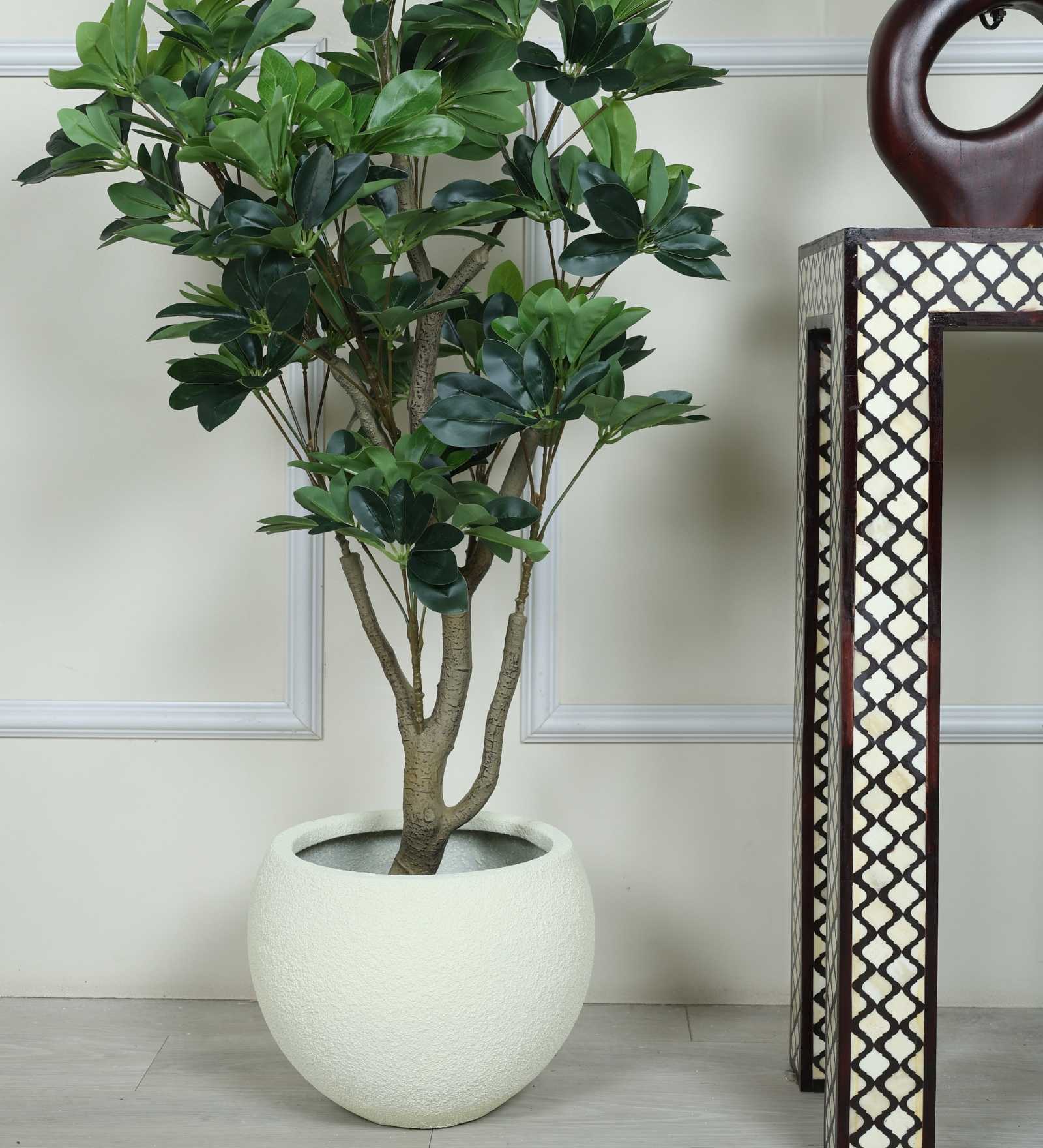 Ivory Sphere Small Round Resin Planter
