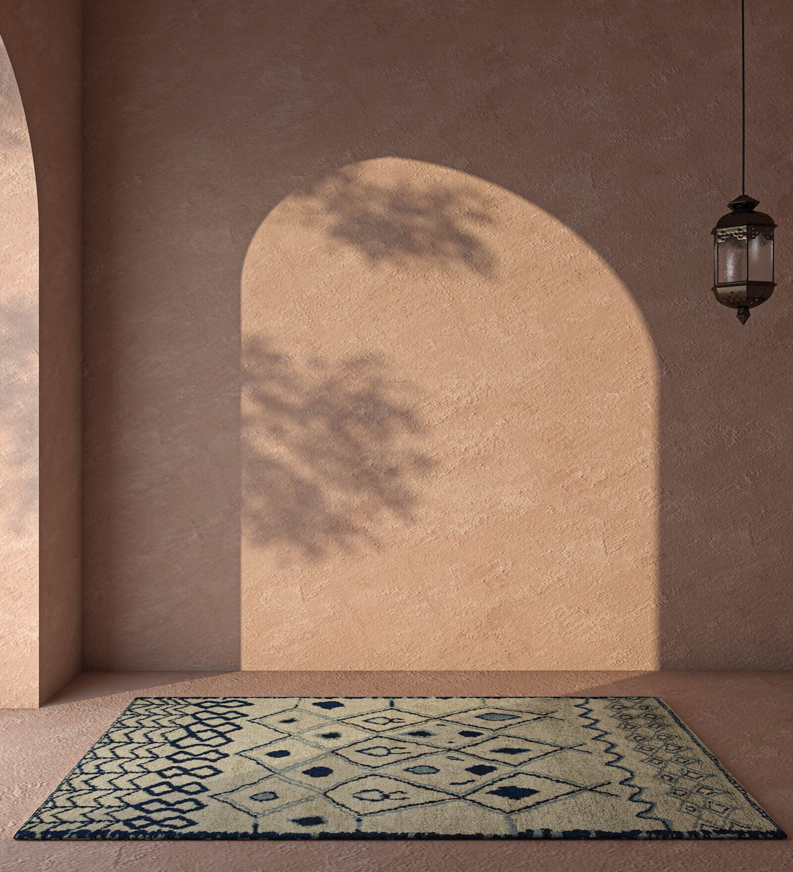 Ivory Wool Traditional 8 ft x 10 ft Hand Knotted Carpet