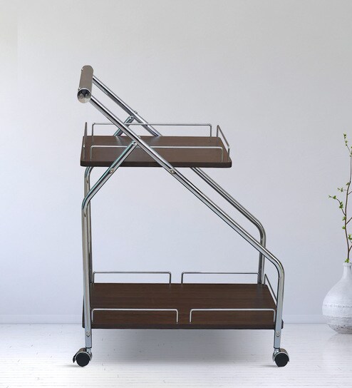 Ivan Bar Trolley in Brown Colour