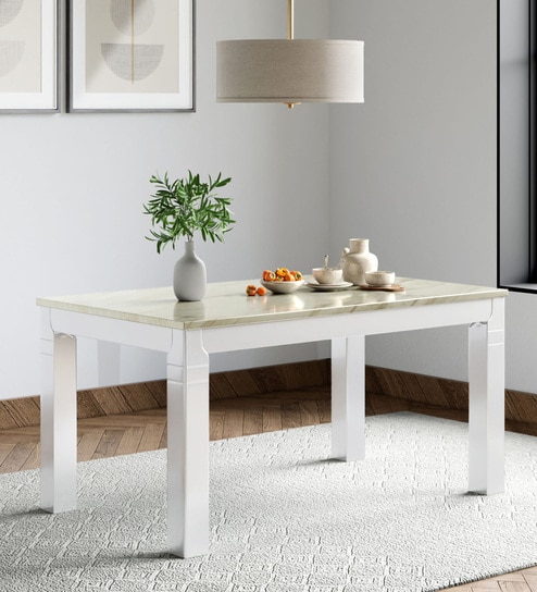 Marble top store dining table pepperfry