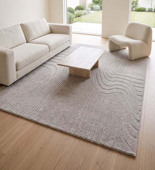 neu looms Ivory Beige Cream Wool & Silk 9 X 9 Feet Square Carpet-picture-21