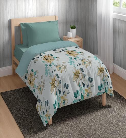 Ivory Microfiber Floral 80 GSM Single Bed Dohar