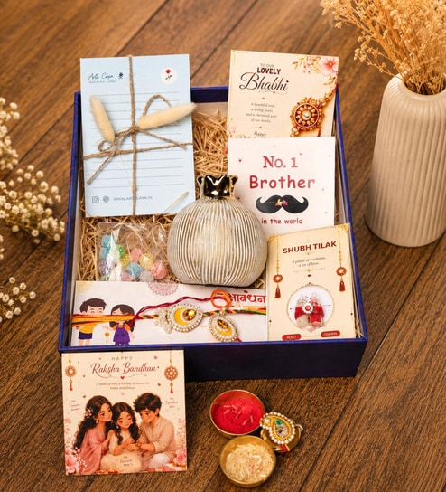 artecasa Ivory Pomegranate Rakhi Gift Hamper-picture-38