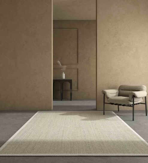 Ivory Solid Sisal 3 ft X 5 ft Hand Woven Carpet
