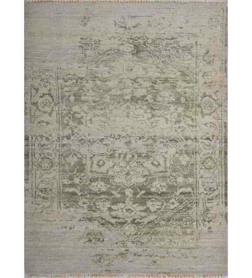 Ivory Transitional Raw Handspun NZ  Wool & Raw Handspun Silk 2x3 Feet Handmade  Dhurrie