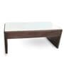 Ivana Marble Top Coffee Table In Brown Finish