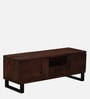 Ivanec Mango Wood 2 Door TV Console In Tubbaq Finish With Drawer