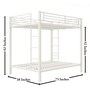Iven Metal Bunk Bed in Ivory Colour
