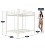 Iven Metal Bunk Bed in Ivory Colour