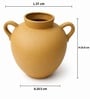 Dual Handle Ivoire Clair Polyresin Minimalist Tabletop Flower Vase