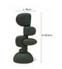 Ivory Finish Modern Abstract Polyresin Sculptural Table Showpiece