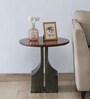 Ivor Metal End Table In Antique Brass Finish