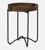 Ivor Metal End Table In Black Finish