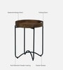 Ivor Metal End Table In Black Finish